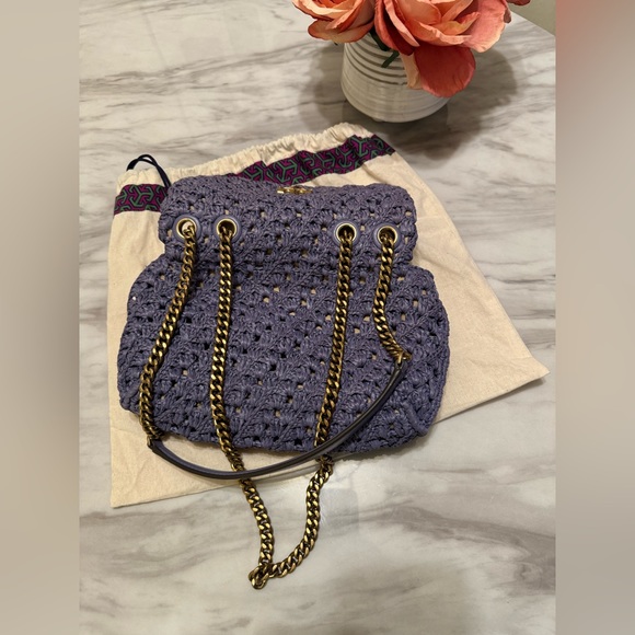 Tory burch Kira Straw Crochet Small Convertible Shoulder Bag - Picture 8 of 15